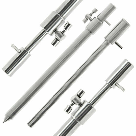 2 x NGT Stainless Steel Banksticks 20 - 30cm Carp Fishing "Short" Bank Sticks - NGT Tackle Shop