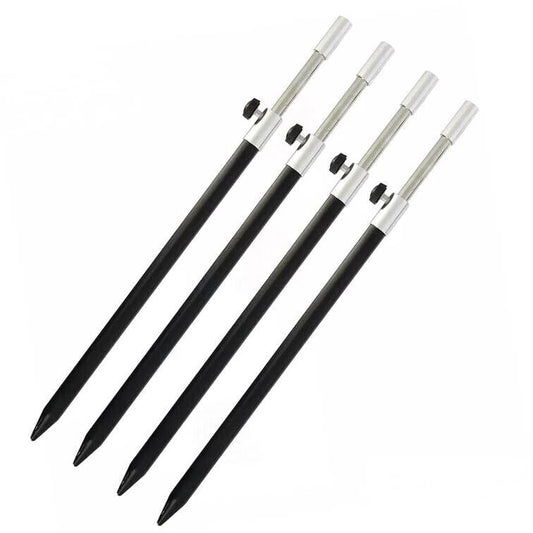 Bank Sticks 4 x 30 - 50cm Black Aluminium Banksticks - NGT Tackle Shop