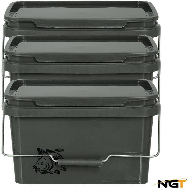 NGT Fishing Bait Buckets With Lid - NGT Tackle Shop